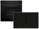 Siemens EQ227EA51Z Set Backofen Deep black inox HB213ABB3 + Induktionskochfeldabzug ED851BS16E