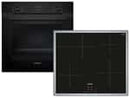 Siemens EQ222IA01Z Set Backofen Deep black inox HB213ABB3 + Induktionskochfeld EH64KBFB5E