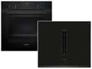Siemens Set EQ526EA6BZ Set Backofen Deep Black Inox HB237GBB3 + Induktionskochfeldabzug ED651BS16E