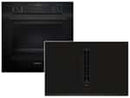 Siemens Set EQ527EA6BZ Set Backofen Deep Black Inox HB237GBB3 + Induktionskochfeldabzug ED851BS16E