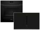 Siemens Set PQ227EA51Z Backofen Deep Black Inox HB271ABB3 + Induktionskochfeldabzug ED851BS16E