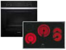 Siemens Set PQ214KA01Z Pyrolyse Backofen Edelstahl HB273ABS3 + Glaskeramikkochfeld ET845HH17