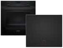 Siemens Set PQ100J60PL Pyrolyse-Backofen Deep Black Inox HB279GBB3 + Induktionskochfeld autark ED61AHSC1E