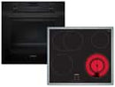 Siemens Set PQ522KA1BZ Pyrolyse-Backofen Deep Black Inox HB279GBB3 + Glaskeramikkochfeld autark ET645BNA1E