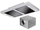 Silverline SET Altena ALD104.1S Deckenhaube 100 cm Edelstahl/Schwarzglas + Zwischenkammermotor