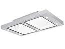 Silverline SET Altena ALD104.1W Deckenhaube 100 cm Edelstahl/Weißglas + Zwischenkammermotor