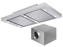 Silverline SET Altena ALD124.1E Deckenhaube 120 cm Edelstahl + Zwischenkammermotor