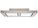 Silverline Altena ALD124.1W Deckenhaube 120 cm Edelstahl/Weißglas