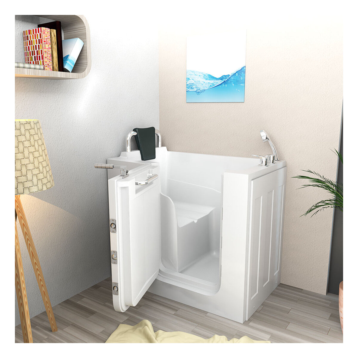 Acqua Vapore Sitz Bathtub for Seniors, Sitz Bathtub with Door S08-AL 68x110cm