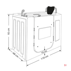 Acqua Vapore Sitz Bathtub for Seniors, Sitz Bathtub with Door S08-TH-AR 68x110cm – Vorschau 3