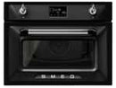 Smeg SO4902M1N Kompakt Backofen mit Mikrowellenfunktion Schwarz
