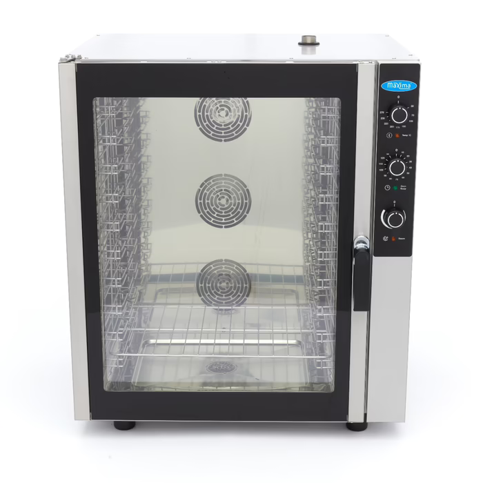 MAXIMA Gastro Combi - Dampfofen - Passt 10 Tabletts (1/1 GN / 60 x 40 cm) - Analog - 400 V