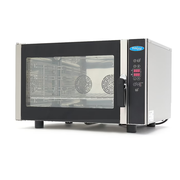 MAXIMA Gastro Combi - Dampfofen - Passt 4 Tabletts (1/1GN / 60 x 40 cm) - Digital Anzeige - 400 V
