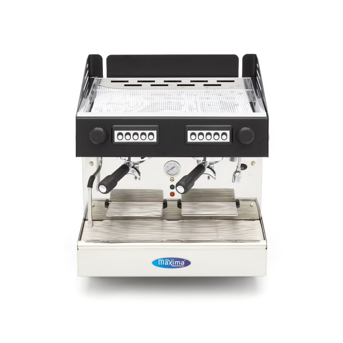 MAXIMA Gastro Espressomaschine - 2 Kolben - Kompakt - 360 Tassen pro Stunde