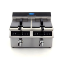 MAXIMA Gastro Fritteuse - 2 x 8 l - 2 Körbe - mit Ablasshahn - Induktion