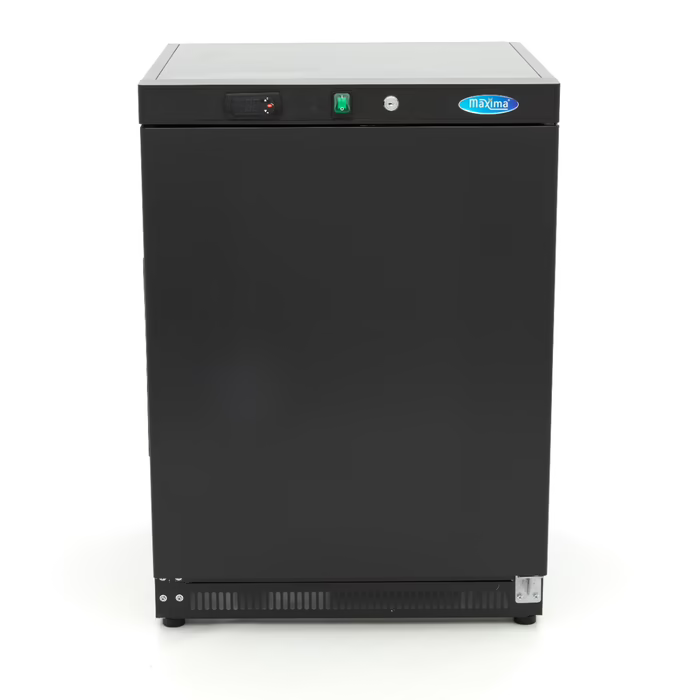 MAXIMA Gastro Gefrierschrank - 200 l - 2 Feste Regale - Schwarz