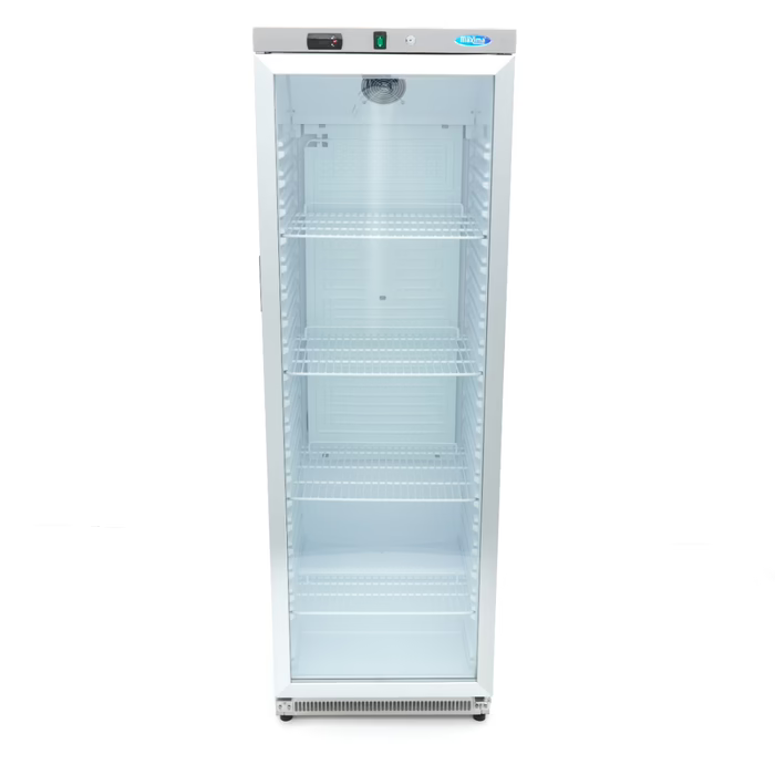 MAXIMA Gastro Kühlschrank - 400 l - Rostfreier Stahl - mit Glastür
