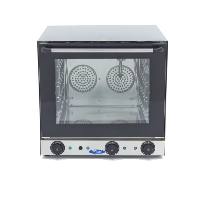 MAXIMA Gastro Konvektionsofen - Grill und Dampf - Passt zu 4 Tabletts - Eingebauter Timer