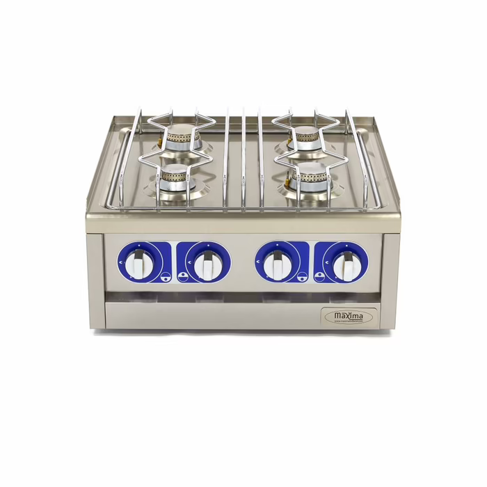 MAXIMA Gastro Kochfeld - 2 Brenner - Doppeleinheit - 60 cm Tief - Gas