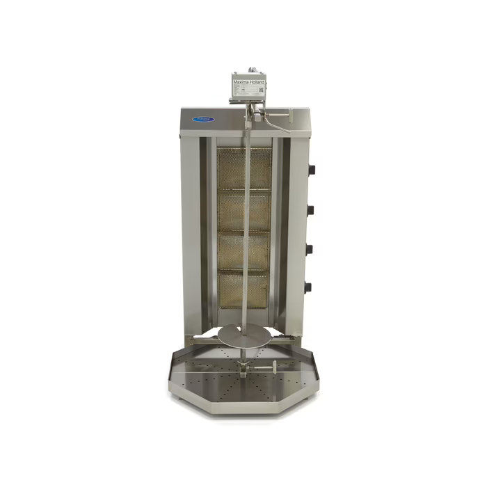 MAXIMA Gastro Dönergrill - 4 Brenner - 50 kg Fleisch - Gas