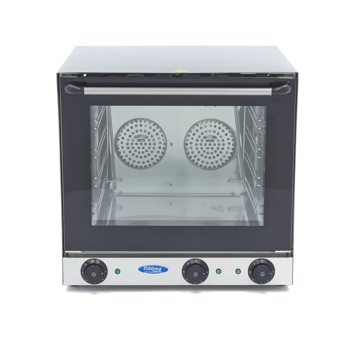 MAXIMA Gastro Konvektionsofen - Grill - Passt 4 Tabletts - Eingebauter Timer - Bis zu 300 ° C