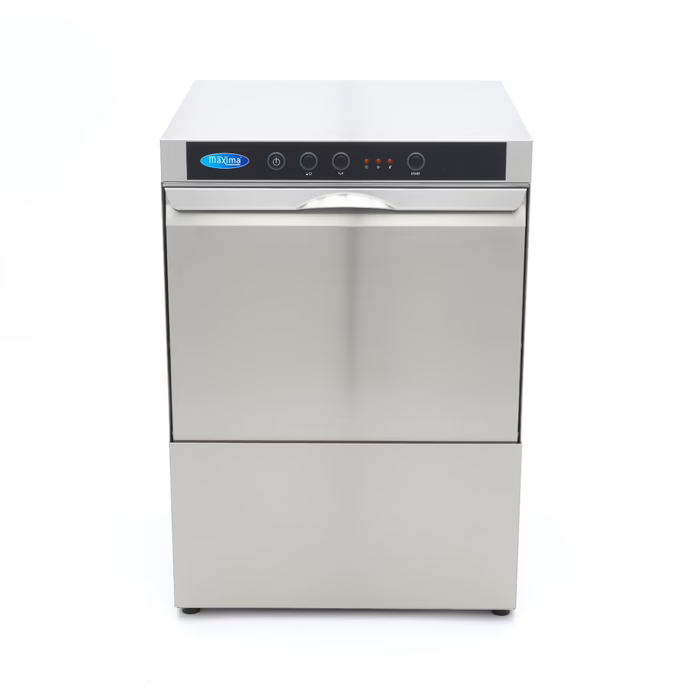 MAXIMA Gastro Geschirrspüler-Unterbau - 50 x 50 cm - mit Abfluss-, Spülenhilfe- und Seifenpumpen - 400 V