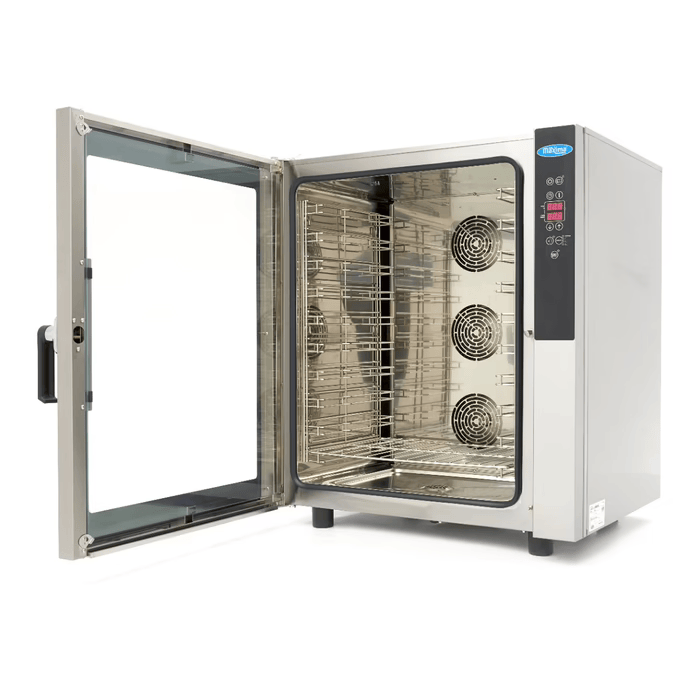 MAXIMA Gastro Combi - Dampfofen - Passt 10 Tabletts (1/1 GN / 60 x 40 cm) - Digital Anzeige - 400 V - Gebraucht