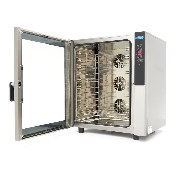 MAXIMA Gastro Combi - Dampfofen - Passt 10 Tabletts (1/1 GN / 60 x 40 cm) - Digital Anzeige - 400 V