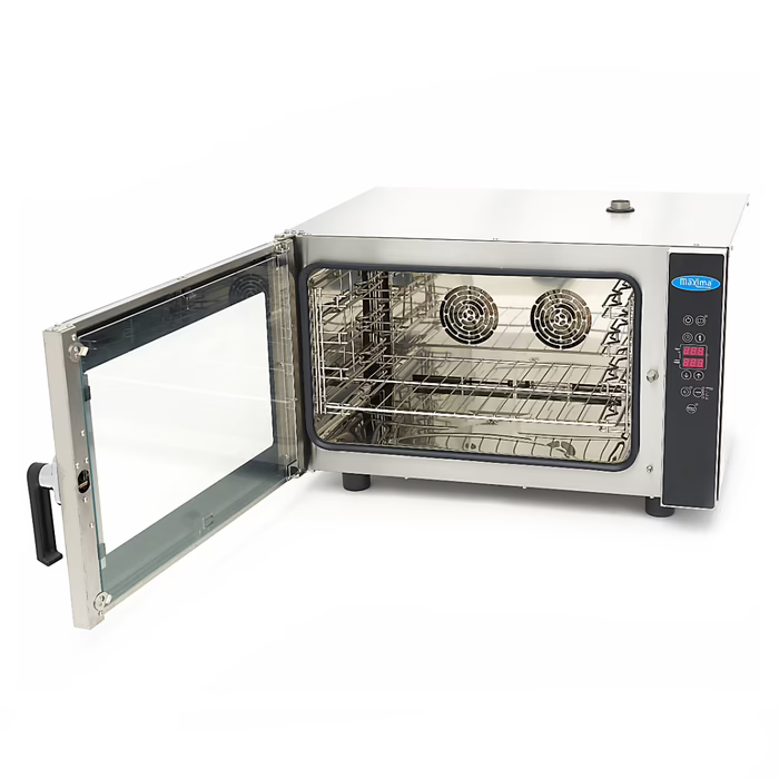 MAXIMA Gastro Combi - Dampfofen - Passt 4 Tabletts (1/1GN / 60 x 40 cm) - Digital Anzeige - 400 V