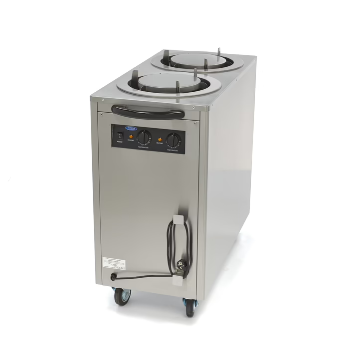 MAXIMA Gastro Plattenwärmer - 80 Teller - Bis zu Ø30 cm - auf Rädern