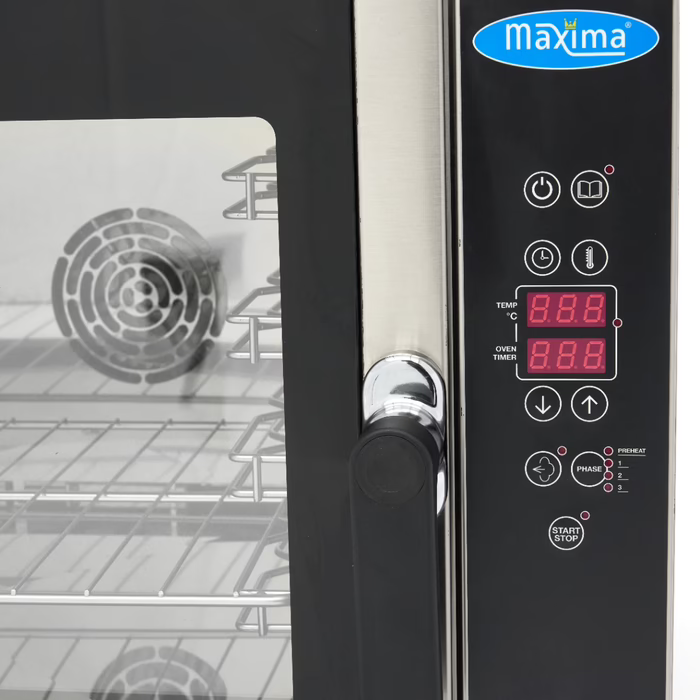 MAXIMA Gastro Combi - Dampfofen - Passt 4 Tabletts (1/1GN / 60 x 40 cm) - Digital Anzeige - 400 V