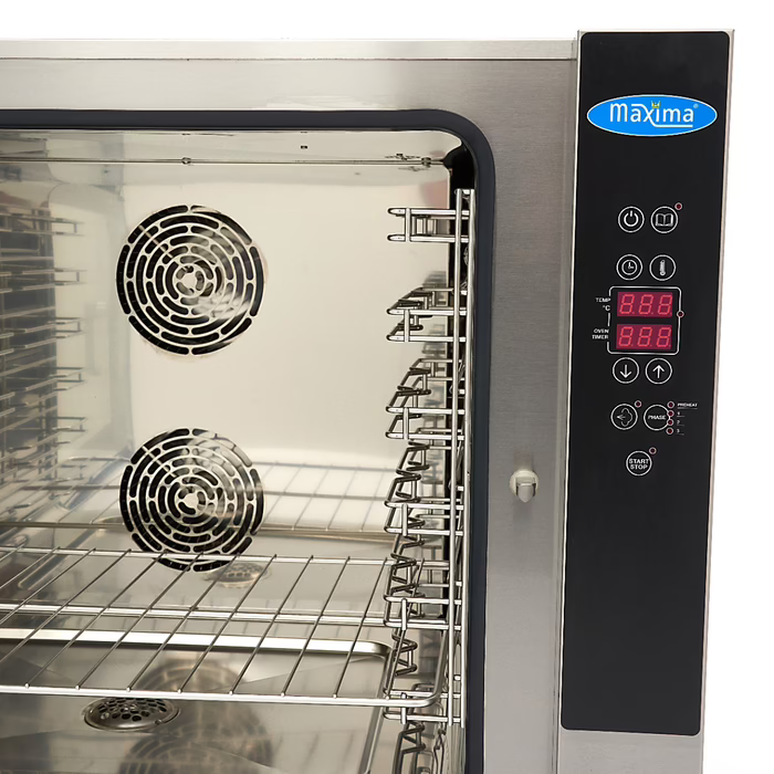 MAXIMA Gastro Combi - Dampfofen - Passt 6 Tabletts (1/1 GN / 60 x 40 cm) - Digital Anzeige - 400 V