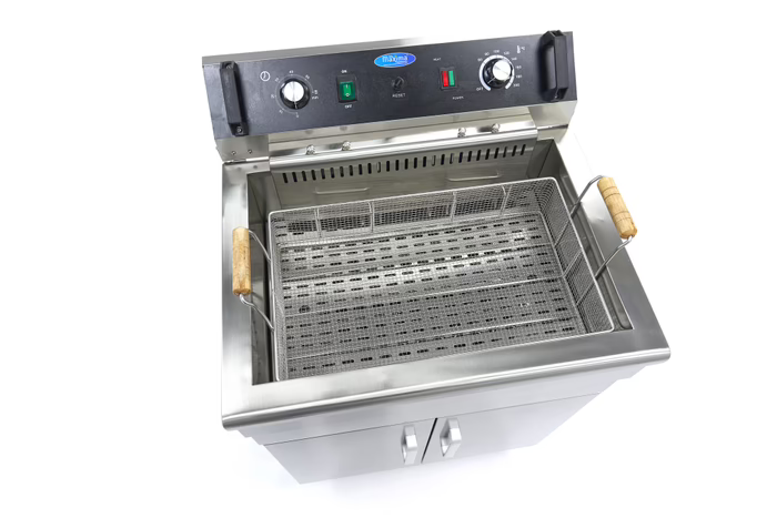 MAXIMA Gastro Fritteuse - 30 l - 1 Korb - mit Ablasshahn und Ständer