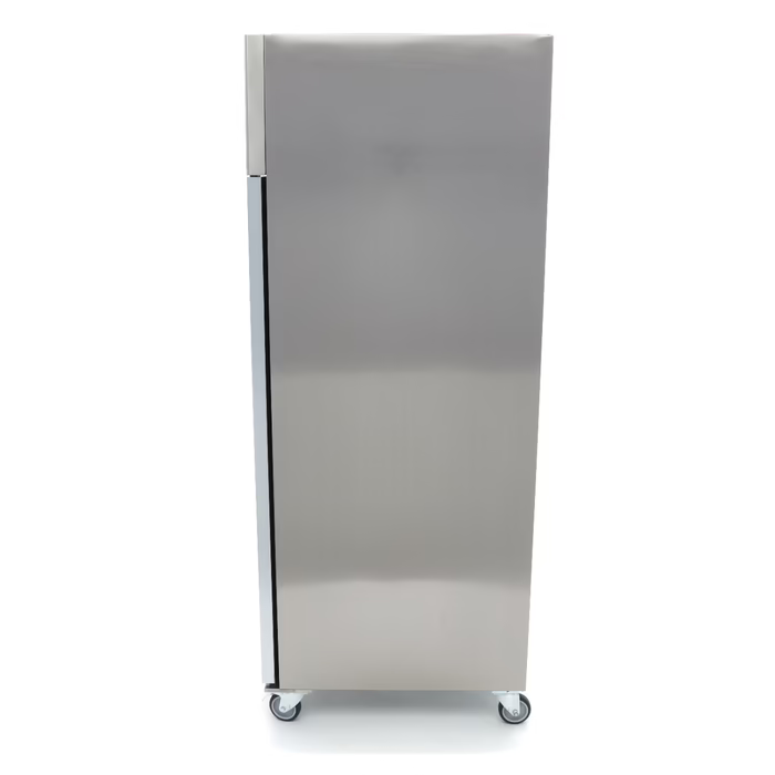 MAXIMA Gastro Gefrierschrank - 700 l - 3 Einstellbare Regale (2/1 GN) - Rostfreier Stahl - mit Glastür - Gebraucht