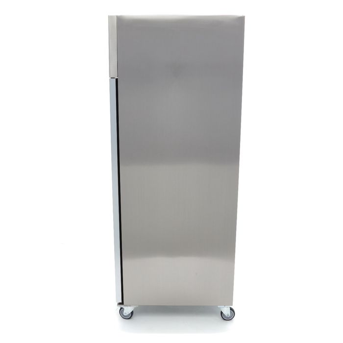MAXIMA Gastro Gefrierschrank - 700 l - 3 Einstellbare Regale (2/1 GN) - Rostfreier Stahl - mit Glastür