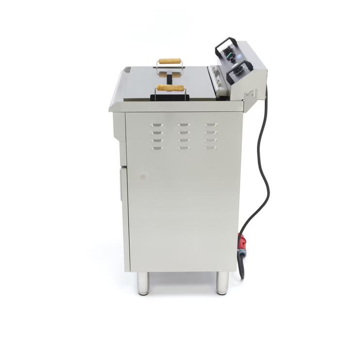 MAXIMA Gastro Fritteuse - 35 l - 1 Korb - mit Ablasshahn - 400 V