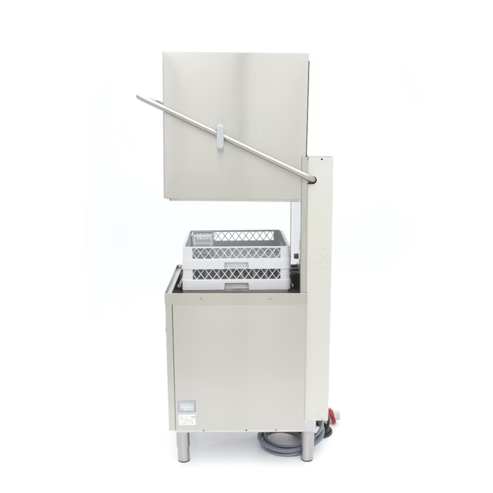 MAXIMA Haubenspülmaschine - 50x50cm - mit Abfluss-, Spül- und Seifenpumpen - 400V