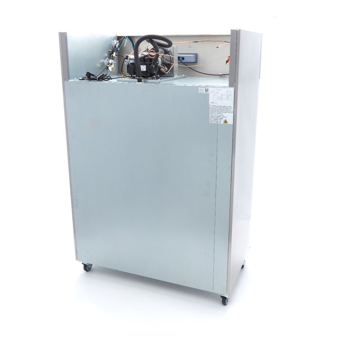 MAXIMA Gastro Gefrierschrank - 1200 l - 6 Einstellbare Regale (2/1 GN) - Rostfreier Stahl - mit Glastür