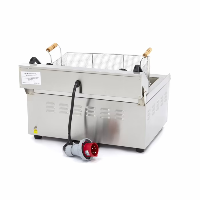 MAXIMA Gastro Fritteuse - 30 l - 1 Korb - mit Ablasshahn