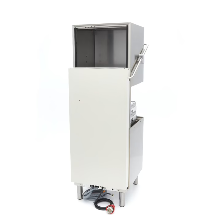 MAXIMA Haubenspülmaschine - 50x50cm - mit Abfluss-, Spül- und Seifenpumpen - 400V