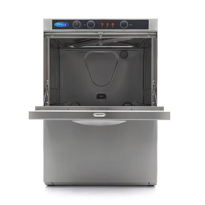 MAXIMA Gastro Gläserspülermaschine - 35 x 35 cm - mit Abfluss, Spülenhilfe und Seifenpumpe