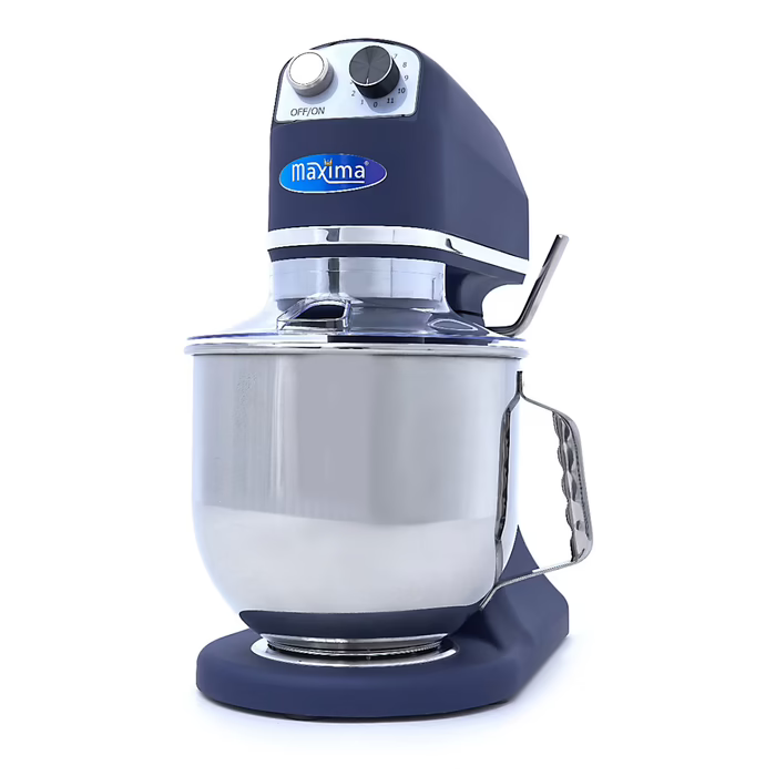 MAXIMA Gastro Planetenmischer - 7 l - Bis zu 2 kg Teig - Stahlblau Matt