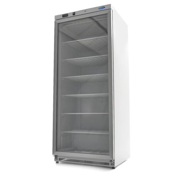 MAXIMA Gastro Gefrierschrank - 600 l - Weiß - mit Glastür
