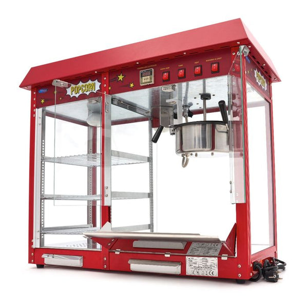MAXIMA Popcornmaschine - 150gr - mit Warmhaltevitrine