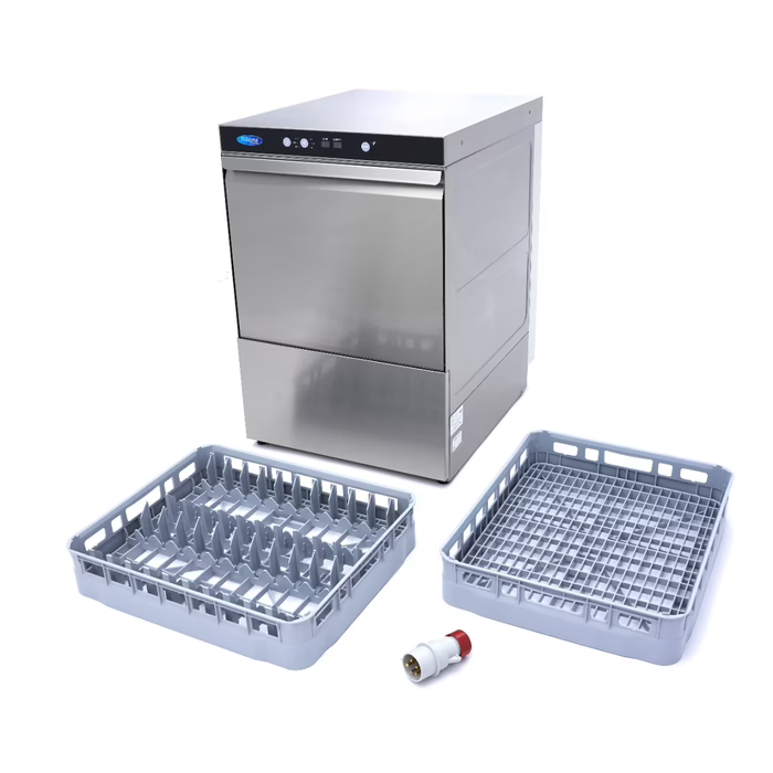 MAXIMA Gastro Geschirrspüler-Unterbau - 50 x 60 cm - Spülenhilfe- und Seifenpumpen - 400 V