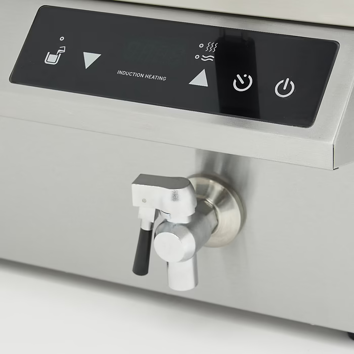 MAXIMA Gastro Fritteuse - 2 x 8 l - 2 Körbe - mit Ablasshahn - Induktion