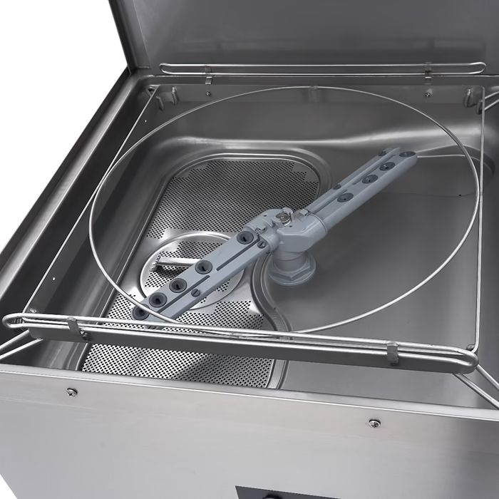 MAXIMA Haubenspülmaschine - 50x50cm - mit Abfluss-, Spül- und Seifenpumpen - 400V
