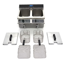 MAXIMA Gastro Fritteuse - 2 x 8 l - 2 Körbe - mit Ablasshahn - Induktion