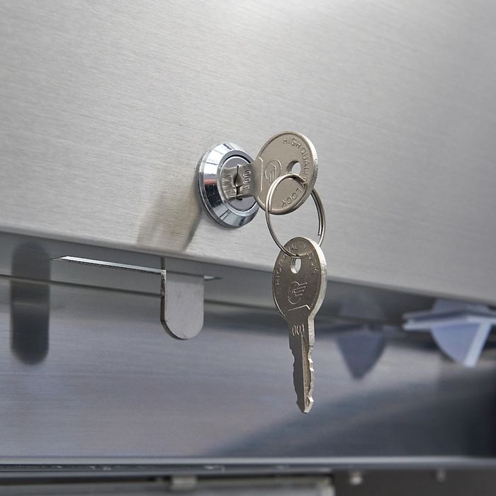 MAXIMA Gastro Gefrierschrank - 600 l - 3 Einstellbare Regale (2/1 GN) - Rostfreier Stahl - mit Glastür