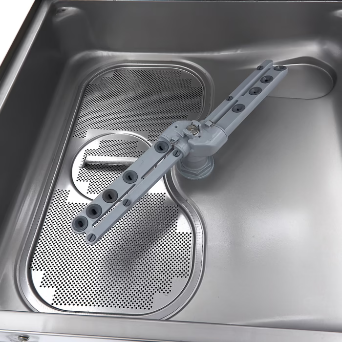 MAXIMA Haubenspülmaschine - 50x50cm - mit Abfluss-, Spül- und Seifenpumpen - 400V